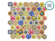Sechseckiges Glaskeramik-Mosaik Oaxaca – Mosaikbogen