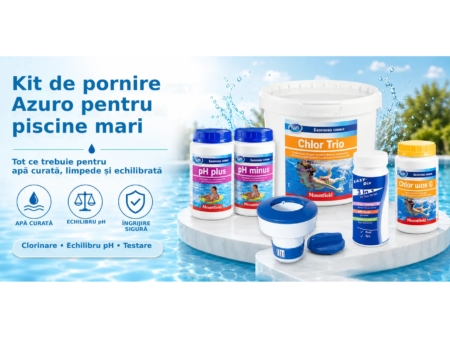 Set de start Azuro pentru piscină mare – îngrijire completă în 6 produse – Kit de pornire, Azuro pentru