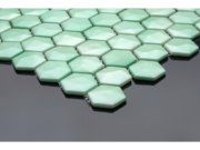 Hexagonal glass-ceramic mosaic for bathroom Aitutaki – cladding example