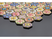 Hexagonal glass-ceramic mosaic for bathroom Oaxaca – cladding example