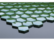 Hexagonal glass-ceramic mosaic for bathroom Samaná – cladding example