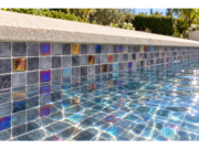 Glass-ceramic pool mix Fuerteventura – close-up of the mosaic underwater