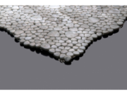 Glass-ceramic drops mosaic for bathroom Dolomiti – cladding example