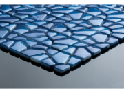 Mozaic puzzle din sticlă ceramică pentru piscină Barbados – exemplu de placare