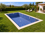 Mozaic puzzle din sticlă ceramică pentru piscină Barbados – piscină goală – culorile reale ale mozaicului fără apă