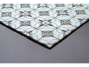 Patterned glass-ceramic mosaic for bathroom Albi – cladding example