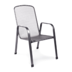 Stapelbarer Sessel Savoy Basic aus Streckmetall
