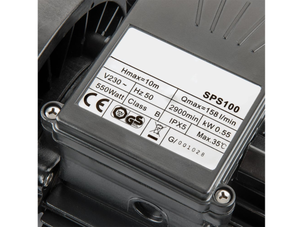 Табелка на помпа Pump 100 (SPS100)