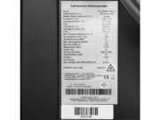 Табличка с техническими данными теплового насоса InverPOWER ULTRA 12 kW