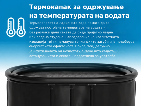 Термокапак за одржување
на температурата на водата