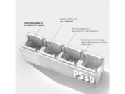Изолиращ EPS блок PS30 с означени елементи